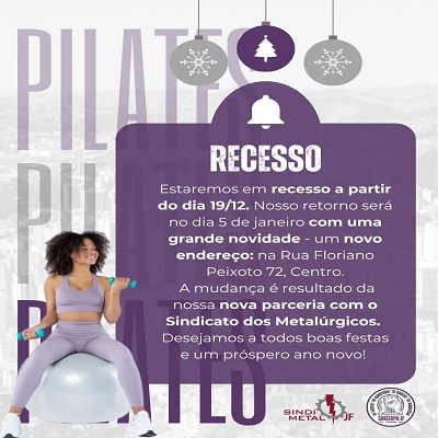 Recessso no Pilates